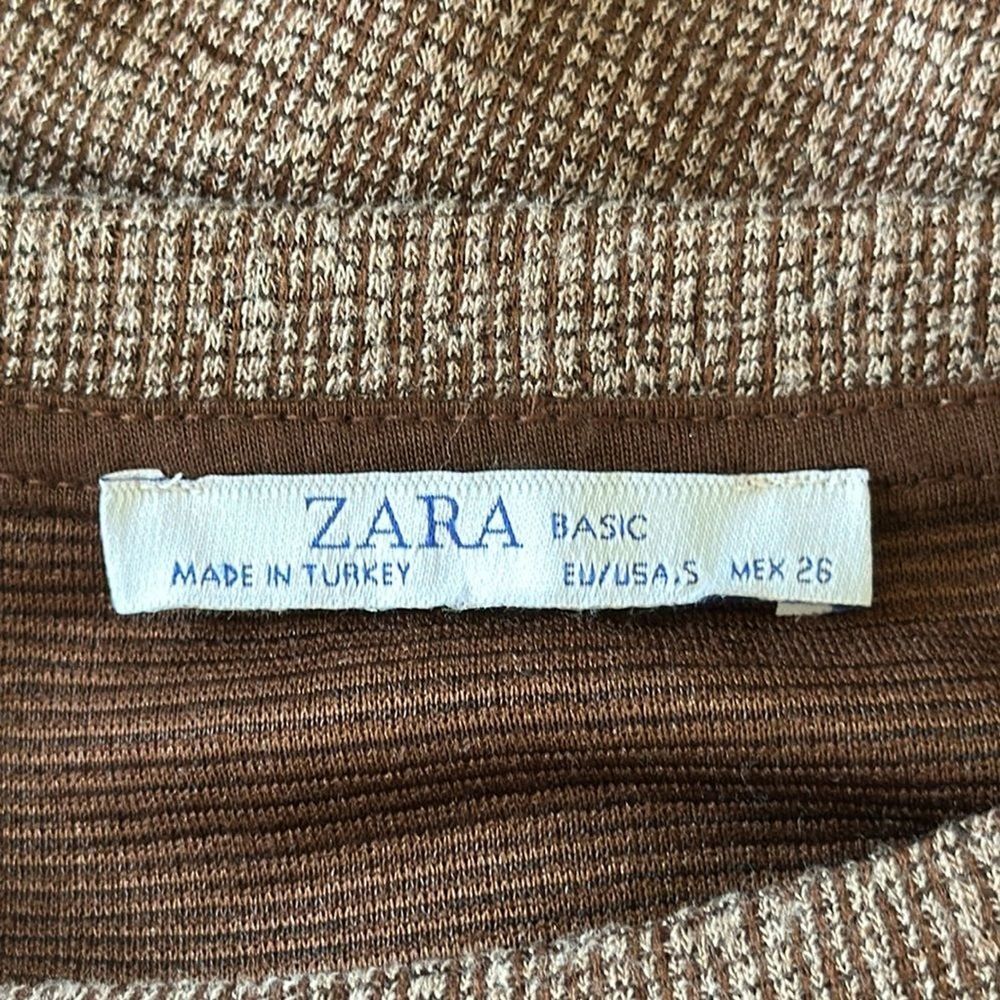 Zara Basic Brown Front Pocket Shift Dress Women's… - image 8